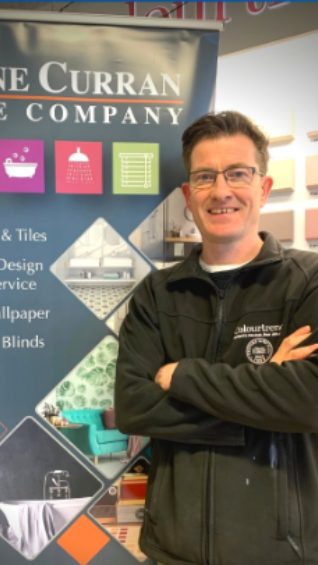 Shane Curran in the showroom